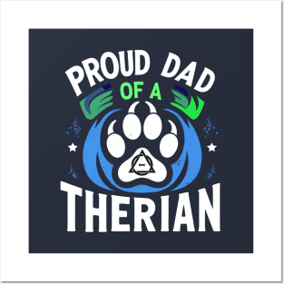 Proud Dad Of A Therian Furries Otherkin Nonhuman Fursona Posters and Art